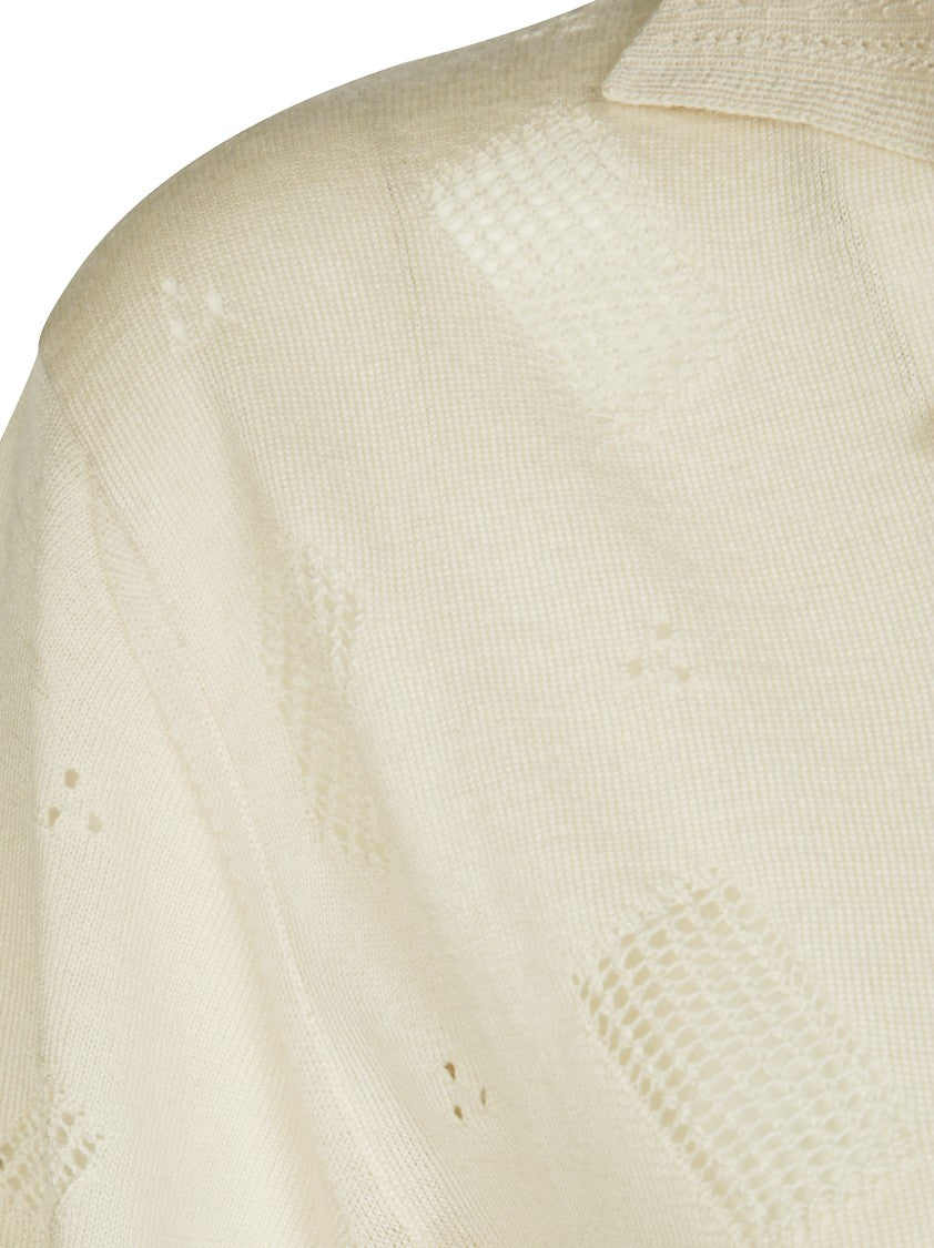 Marni Short-Sleeved Relaxed Fit Shirt With Textured Pattern