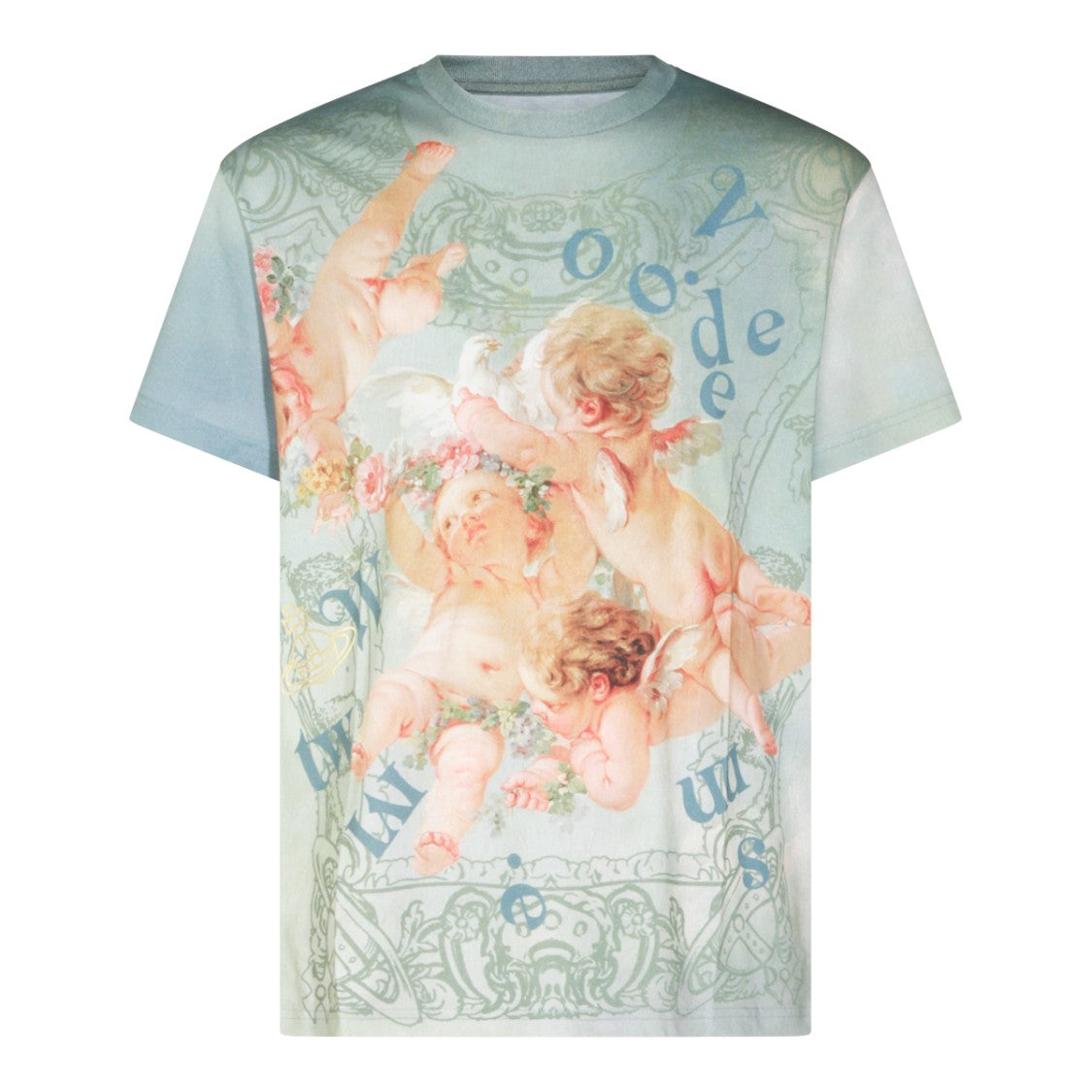 Vivienne Westwood Muted Green Cotton Cherubic T-Shirt