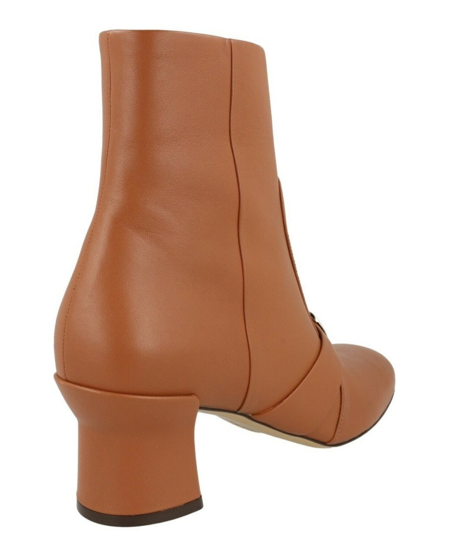 Ferragamo Orietta Leather Ankle Boots