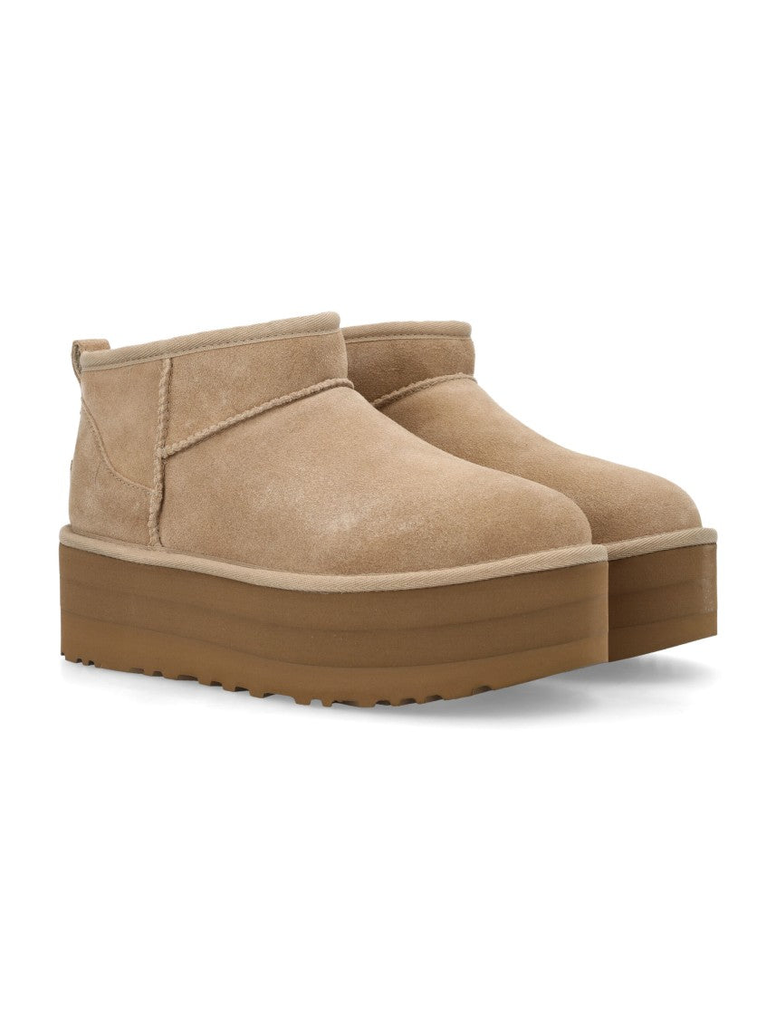 Ugg Classic Ultra Mini Platform Suede Ankle Boots