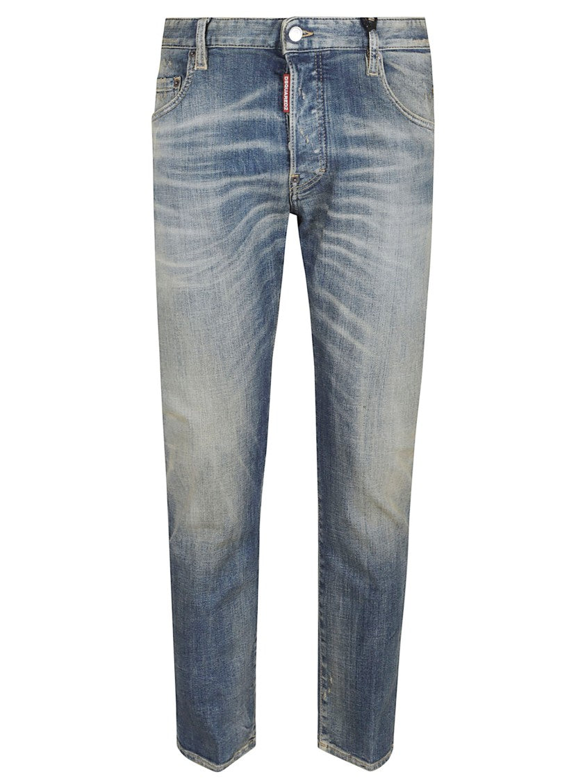 Dsquared2 Slim Fit Vintage-Style Denim Jeans