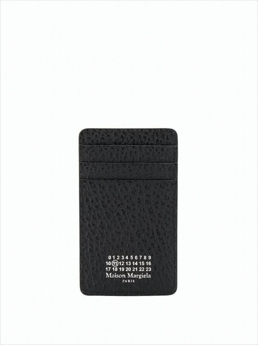 Maison Margiela Textured Calf Leather Cardholder With Numeric Logo