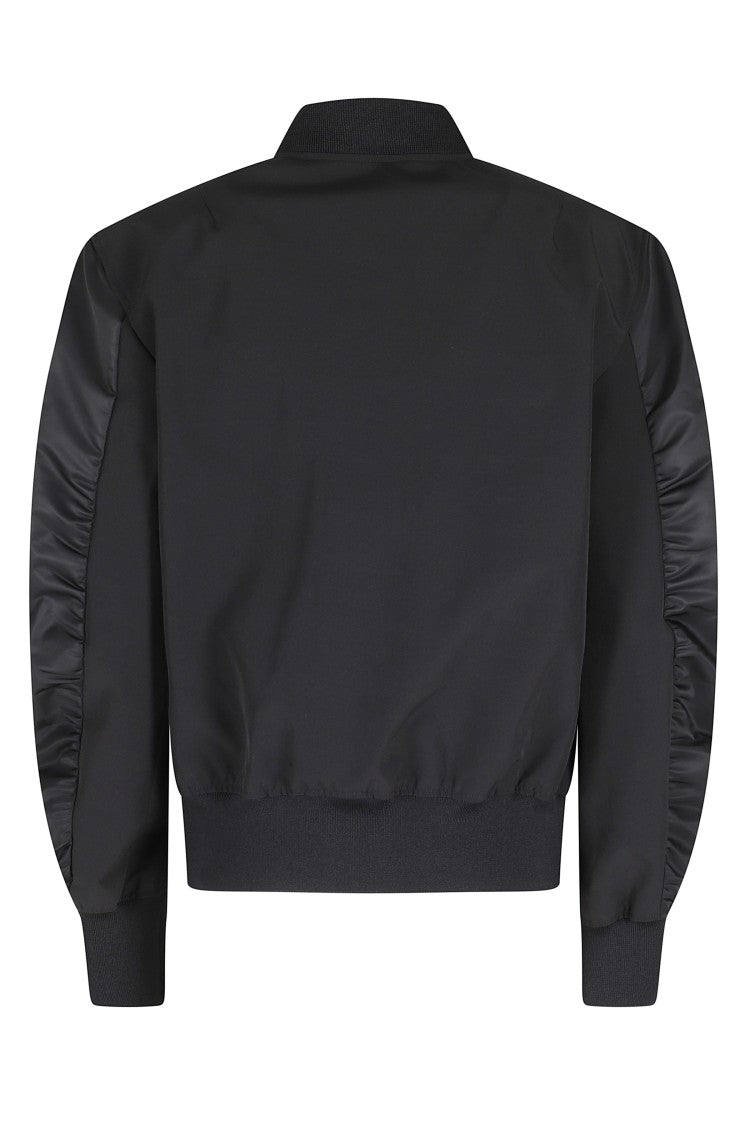 Blauer Black Laurie Ribbed Elastic Trim Polyamide Bomber Jacket