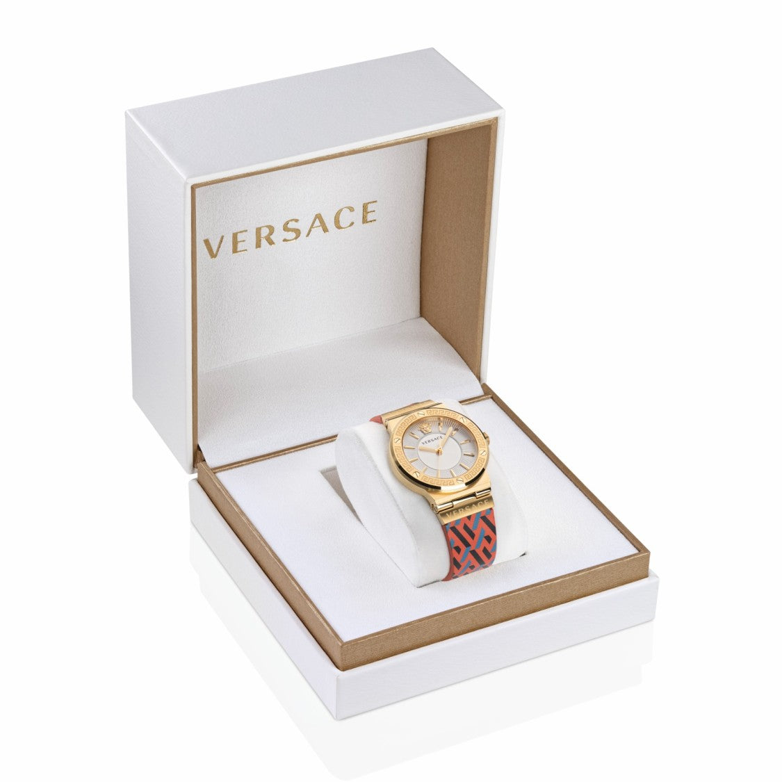 Versace Greca Logo Analog Quartz Watch With Gold-Coloured Finish