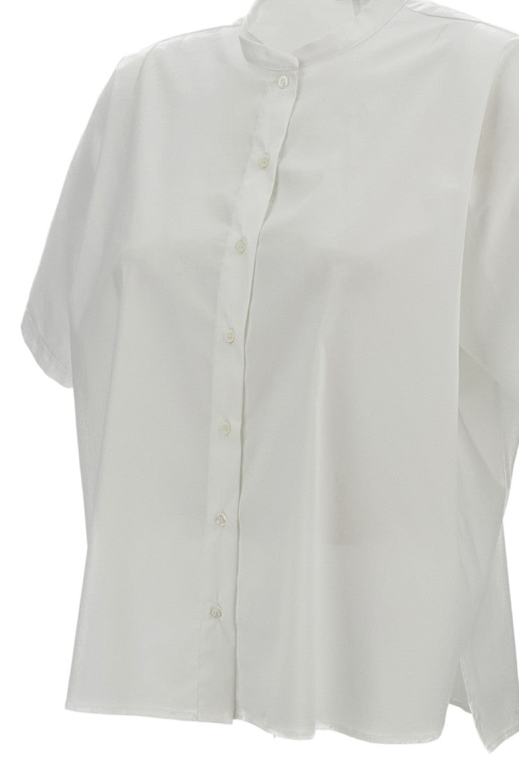 M.S.M. Milano Grandad Collar Shirt With Kimono Shoulders And Wide Silhouette
