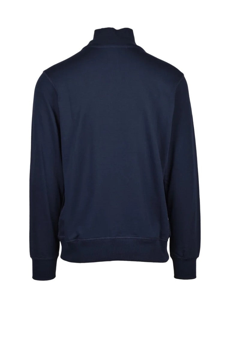 Diesel Blue/Yellow Cotton Men's Zip Hoodie