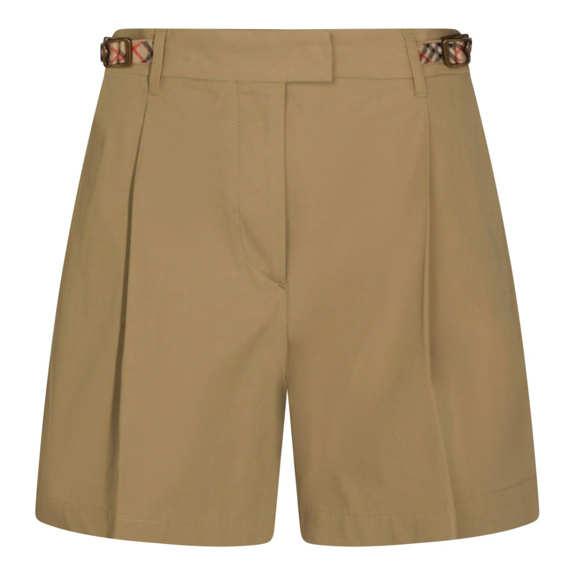 Burberry Beige Cotton Check Inserts Shorts