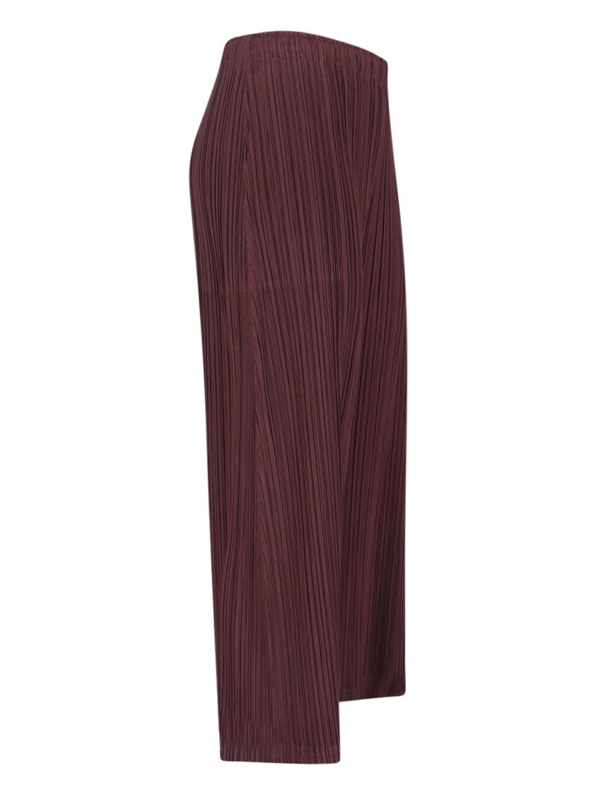 Pleats Please Red Pleated Trousers