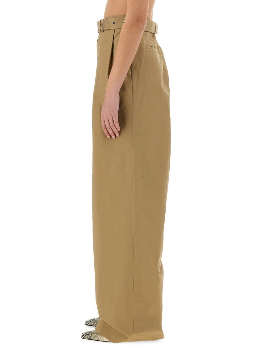 Dries Van Noten Wide-Leg Pants With Matching Belt For Comfort