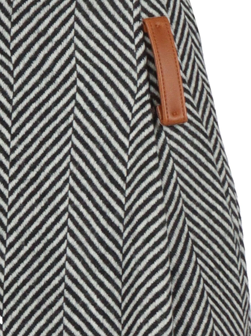 Forte Forte High-Waisted Chevron Wool Trousers