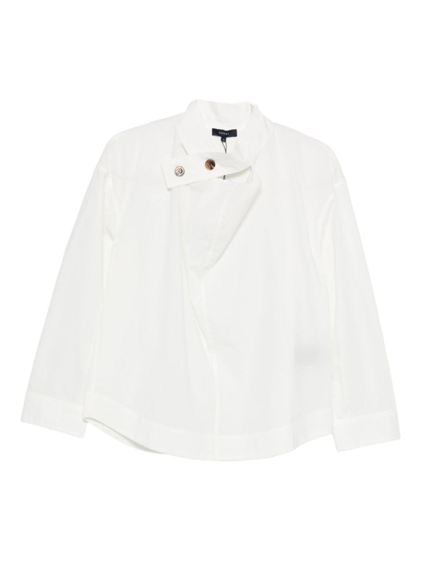 Soeur Asymmetrical White Cotton Shirt