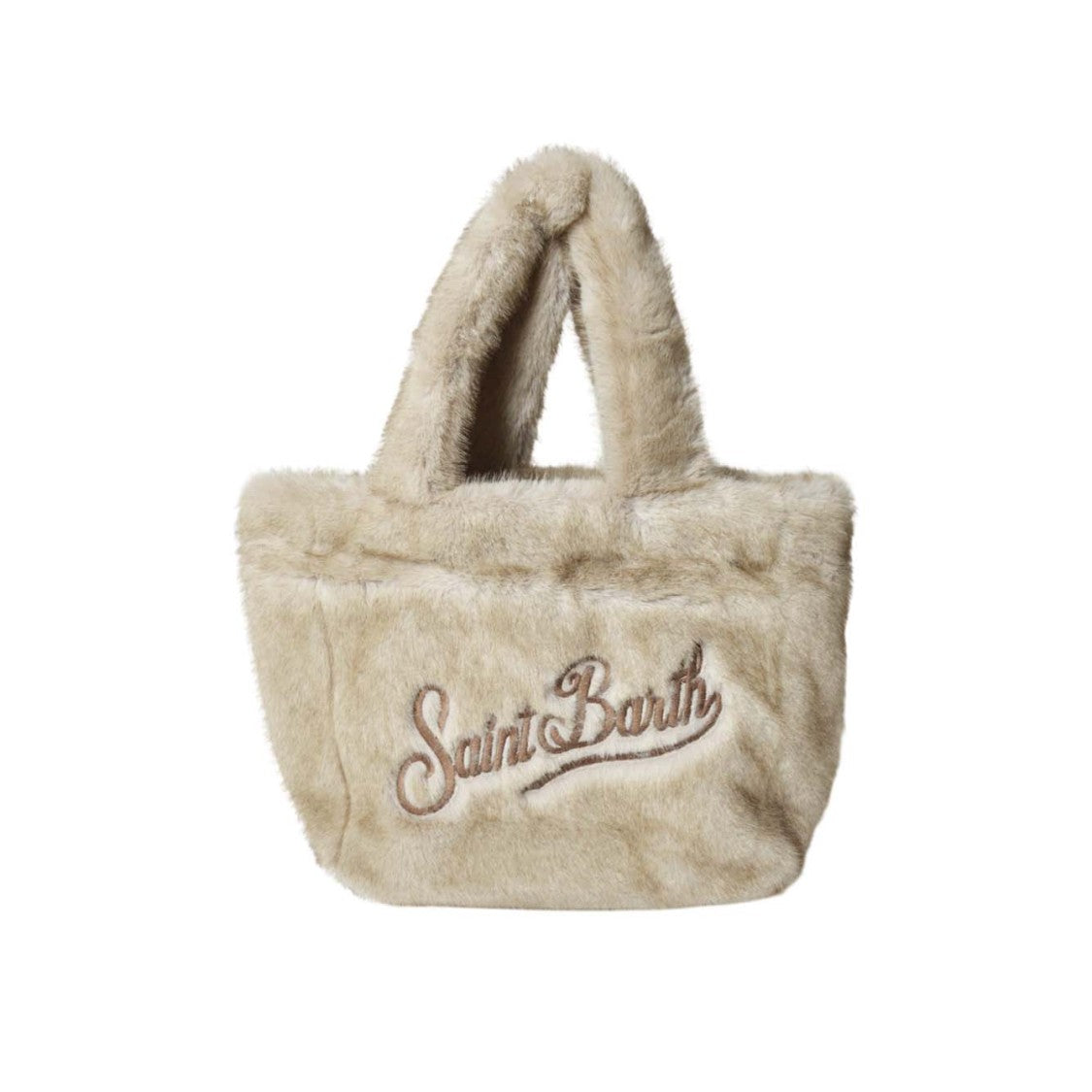 Mc2 Saint Barth Structured Beige Minimalist Handbag With Clean Lines