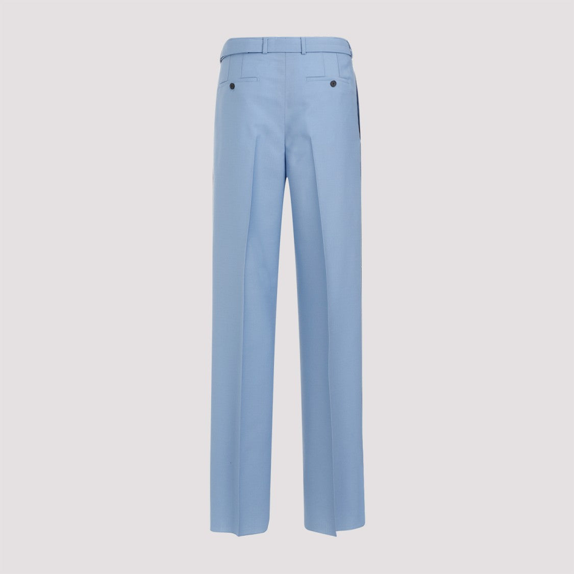 Lanvin Blue Fog Virgin Wool Leg Trousers