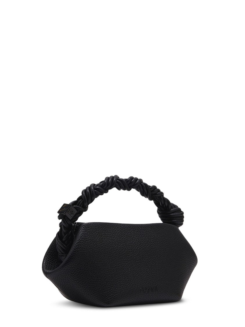 Ganni Mini Grained Bou Bag With Twisted Handle