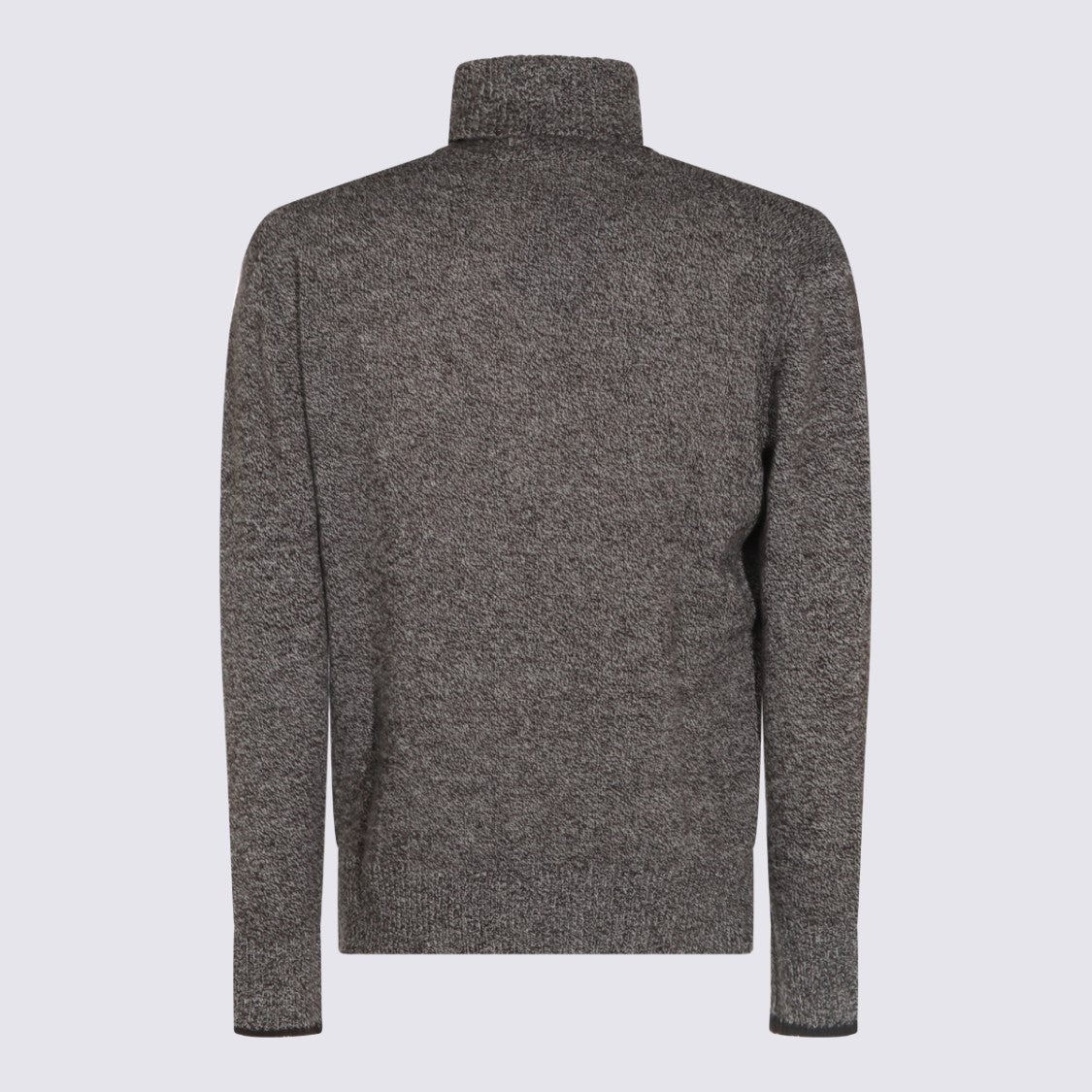 Altea High Collar Brown Wool Knitwear From Altea