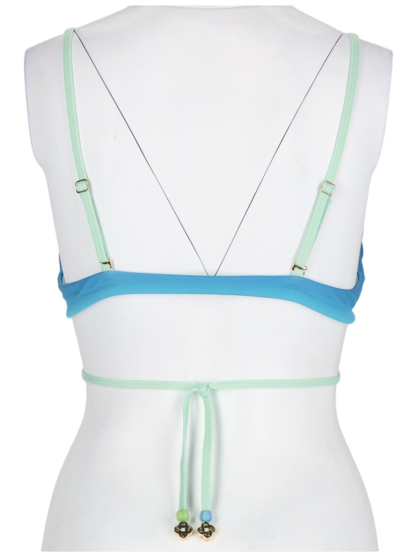 Casablanca Gradient-Print Wrap-Around Bikini Top