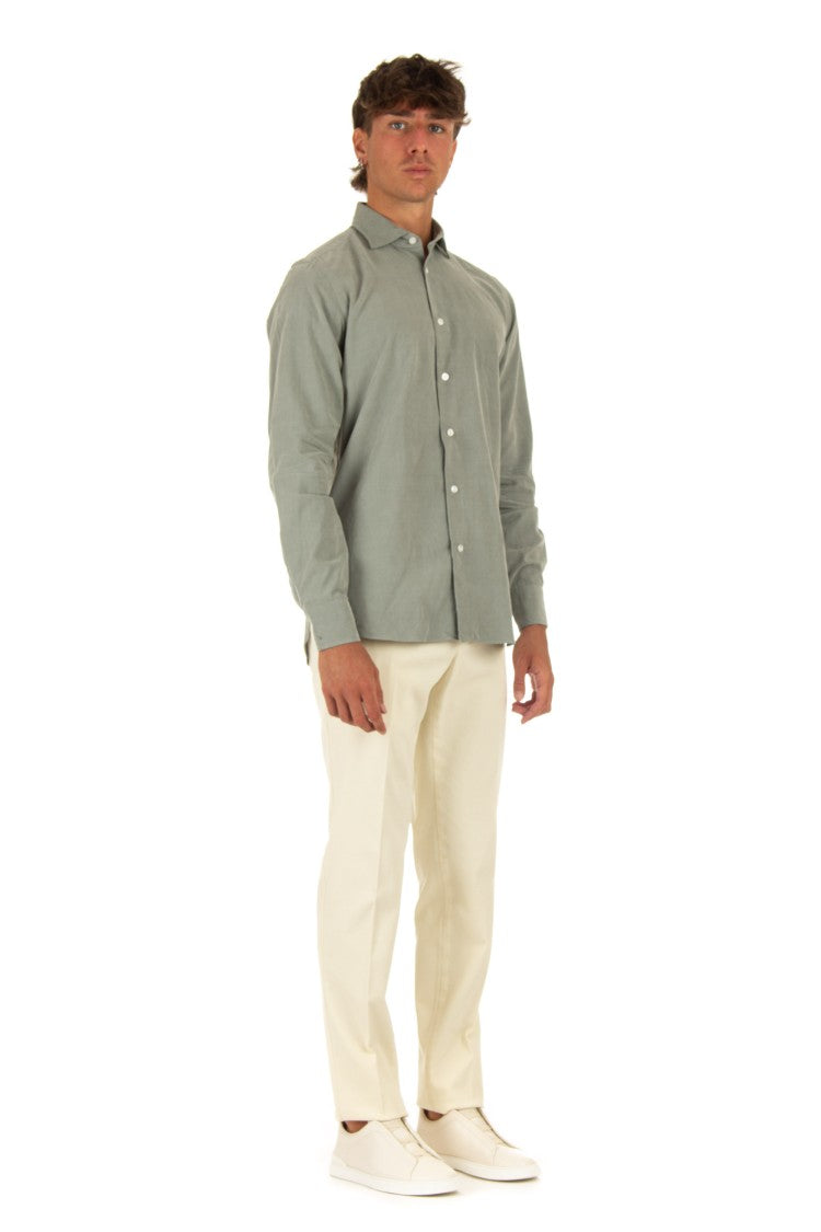Borriello 2000-Rib Velvet Tailored Shirt