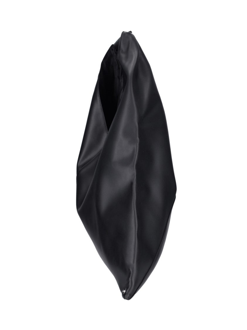 Mm6 By Maison Margiela Triangular Black Bag With Padded Handle