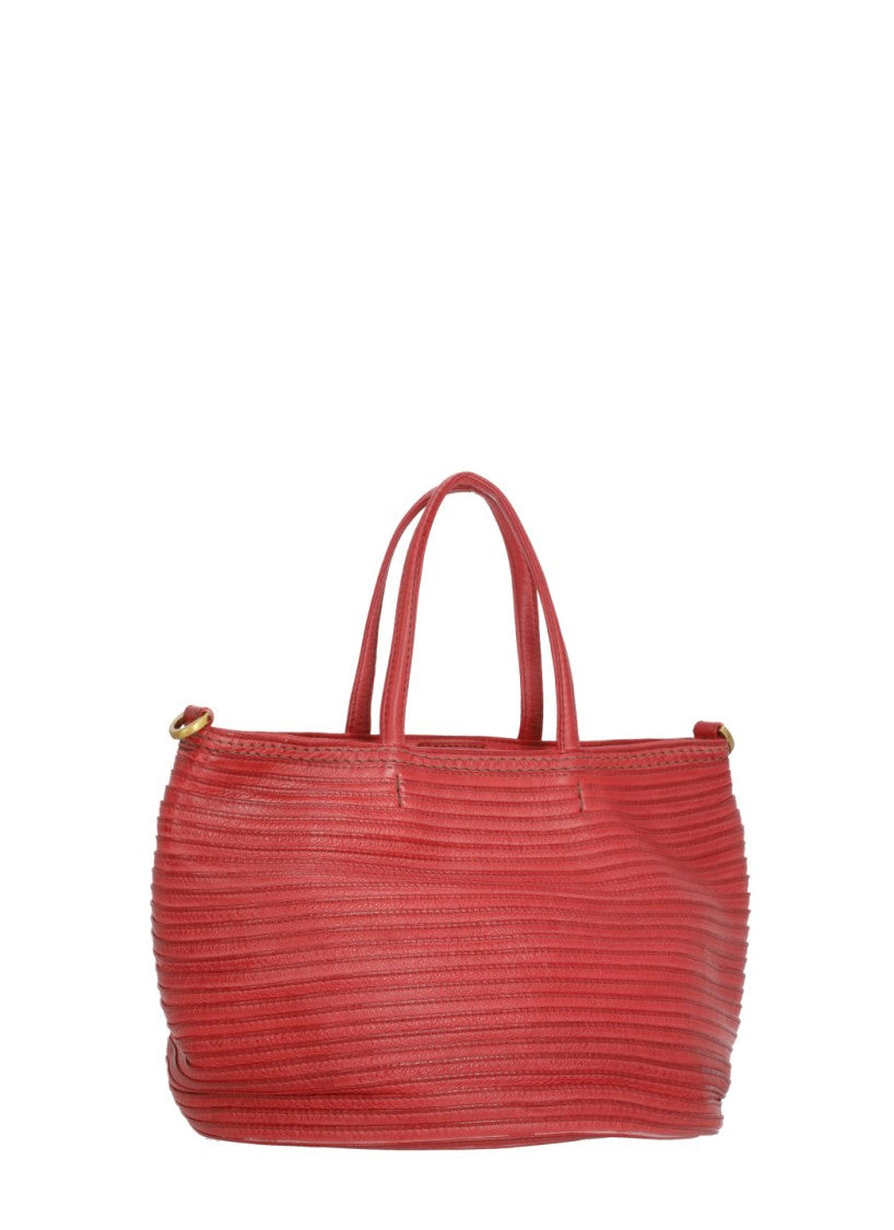 Majo Textured Leather Shoulder Bag With Removable Strap