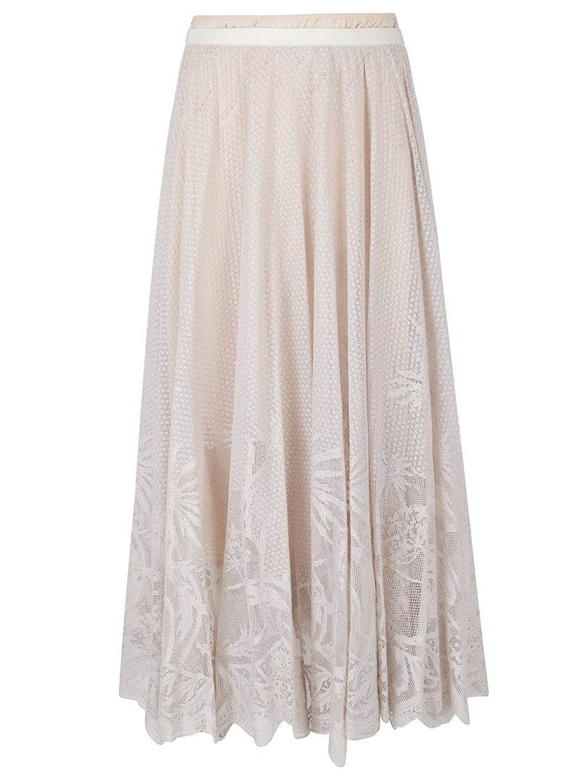 Fabiana Filippi Lace Jacquard Midi Skirt