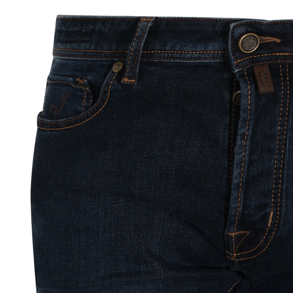 Jacob Cohen Dark Indigo Slim Fit Contrast Stitch Jeans