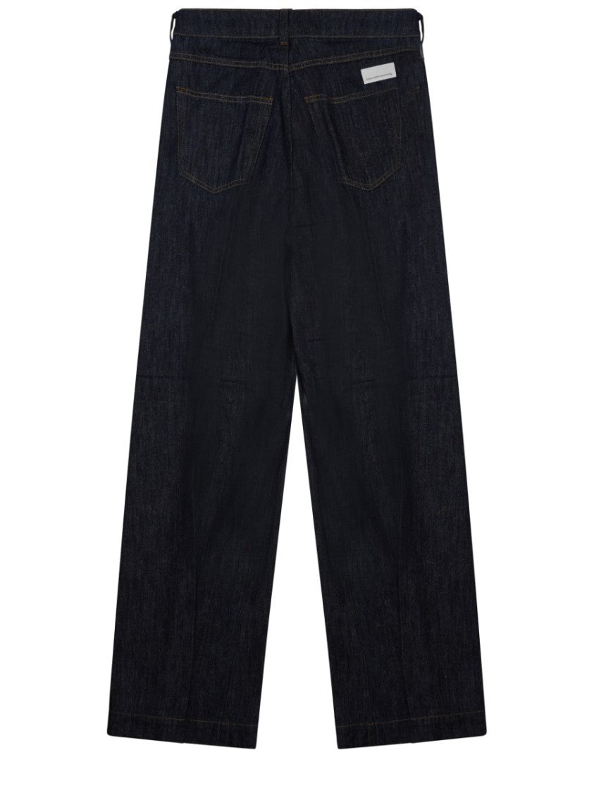 Nine In The Morning Dark Audrey High-Waisted Wide-Leg Jeans