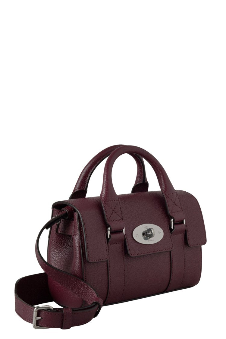 Mulberry Mini Heritage Bayswater Handbag In Black Cherry