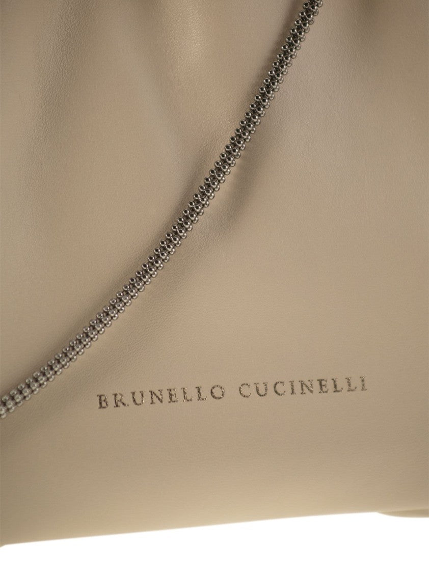 Brunello Cucinelli Soft Leather Brioche Hobo Bag