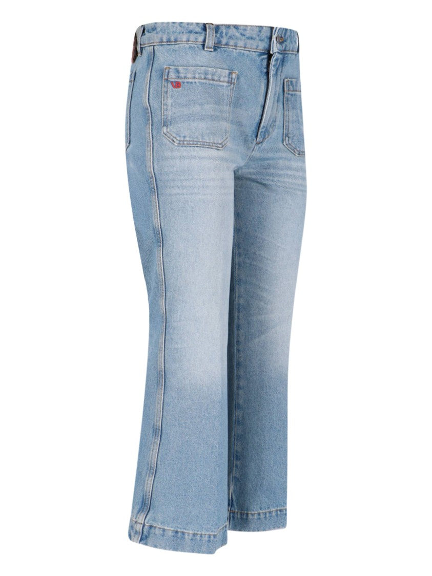 Victoria Beckham Celine Bootcut Jeans – Light Blue