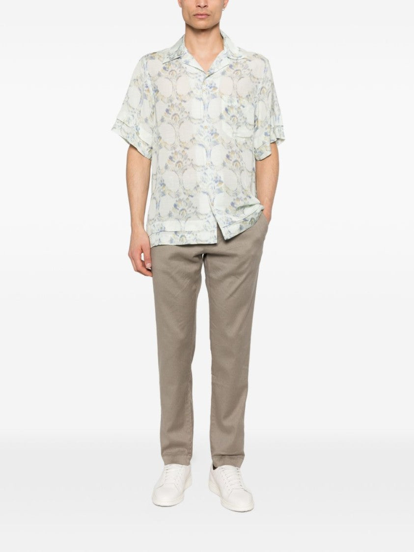 Jacob Cohen Button Fly Straight-Leg Pants With Tailored Finish