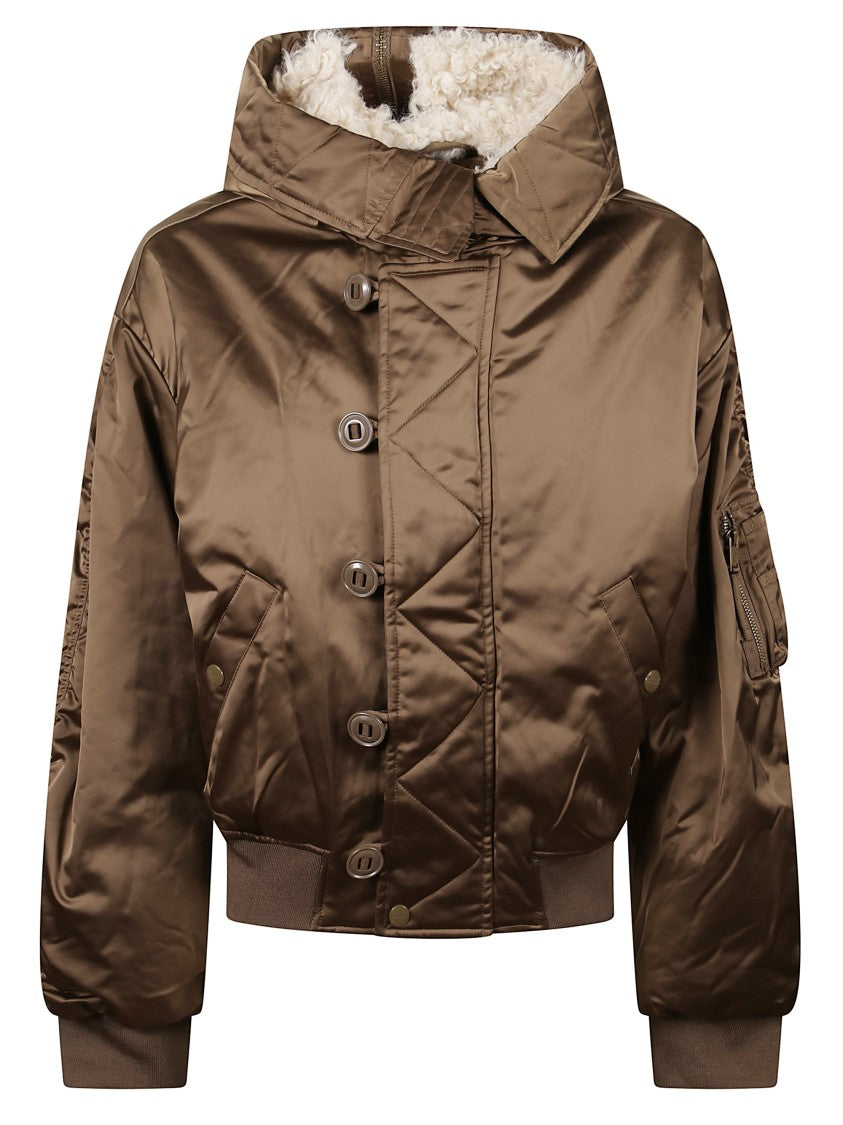 Isabel Marant Étoile Cropped Shiny Jacket With High Collar