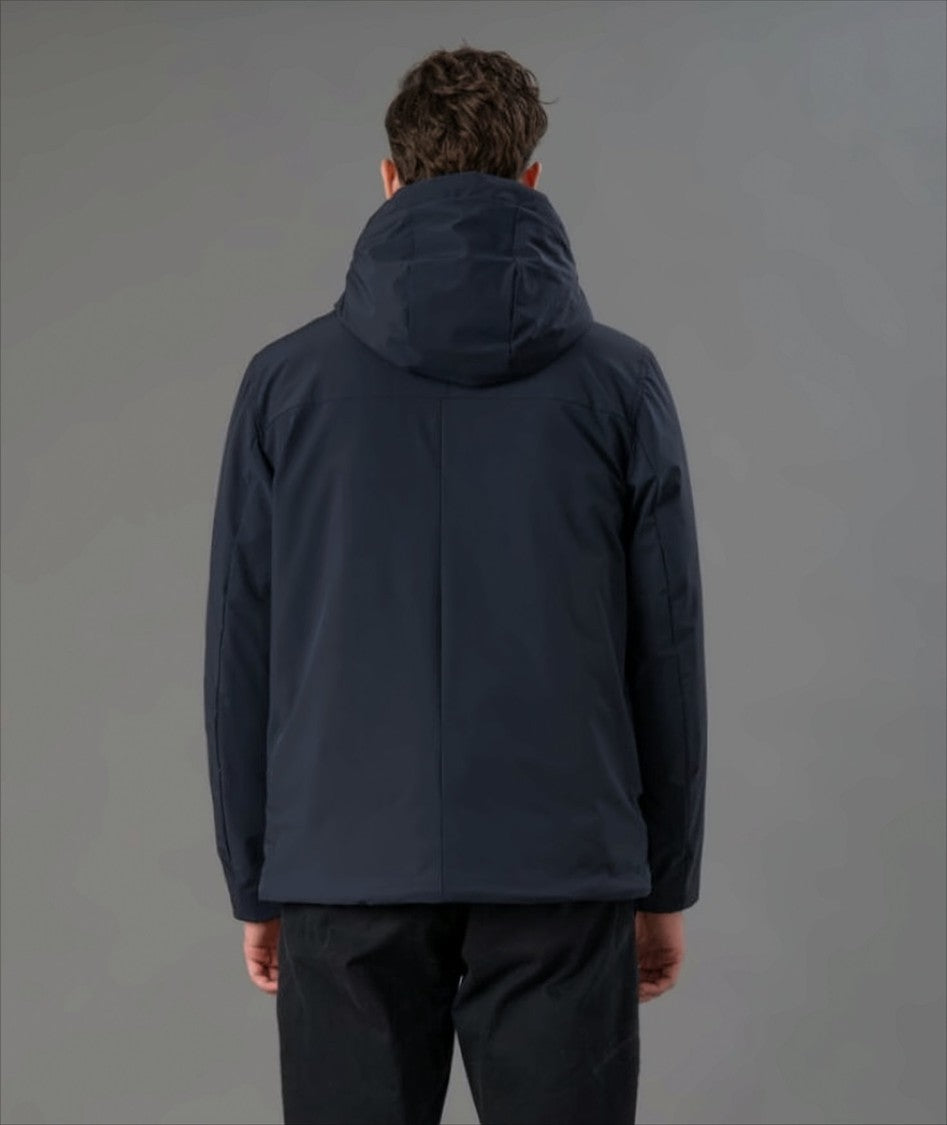 Rihunik Blue Jacket With Double Hood