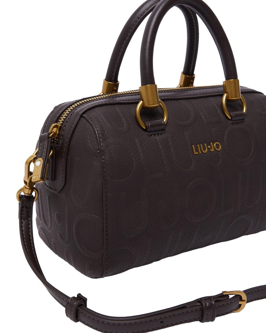 Liu Jo Deep Brown Eco-Leather Top-Handle Handbag