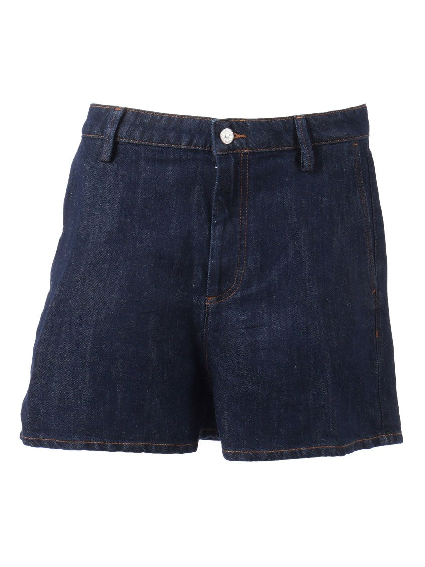 7 For All Mankind Blossom Dark Indigo Denim Shorts