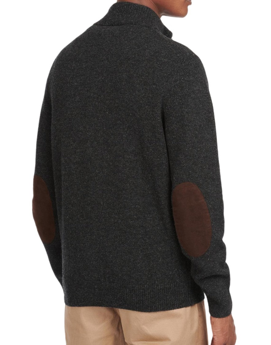 Barbour Dark Charcoal Knit Pullover Sweater