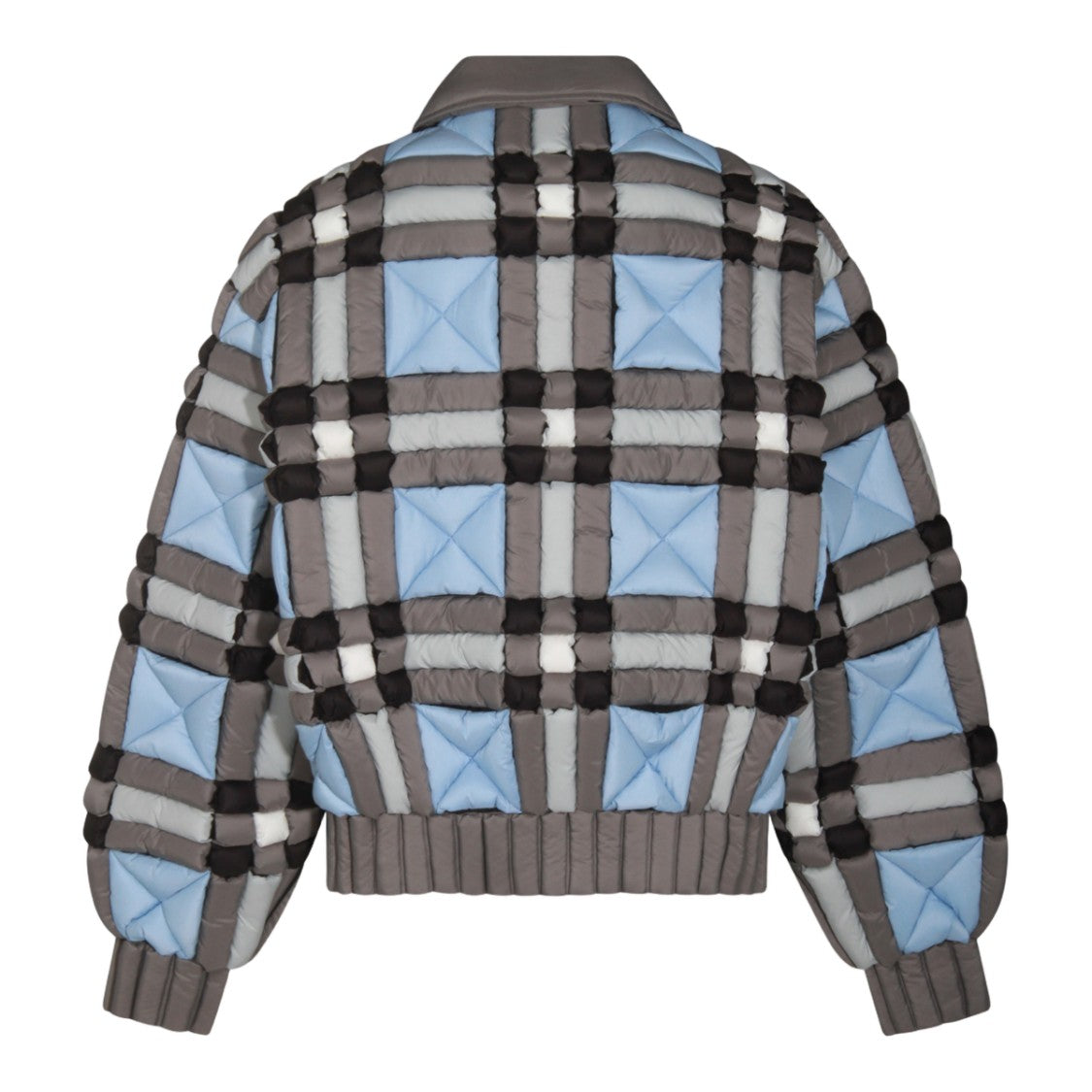 Raxxy Padded Checkered Casual Jacket With Structured Collar