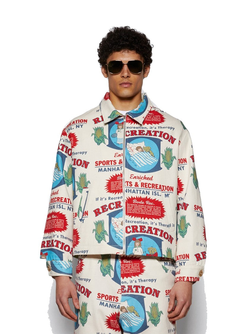 Bode Enrichment Jacket White And Multicolor