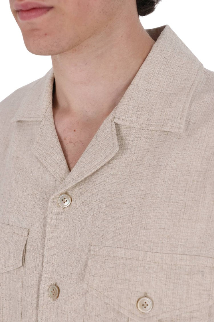 Eleventy Bowling Collar Viscose-Blend Shirt