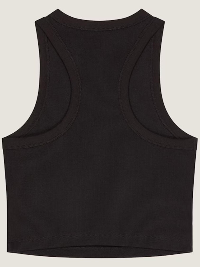 Givenchy Cropped Ribbed Cotton Fitted Tank Top