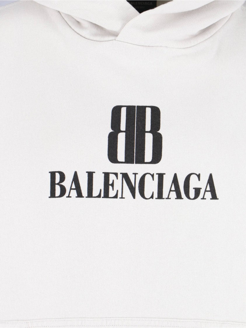 Balenciaga Logo Hoodie – White