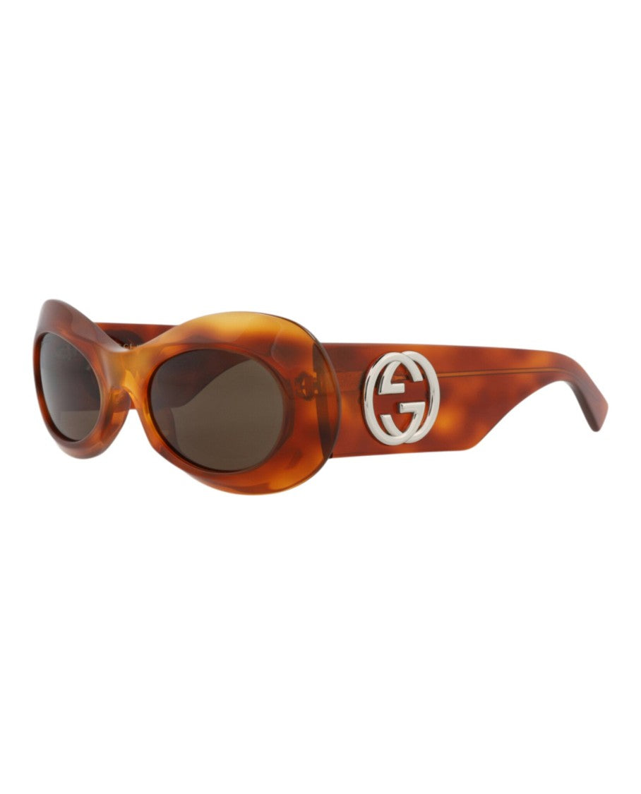 Gucci Round-Frame Recycled Acetate Sunglasses