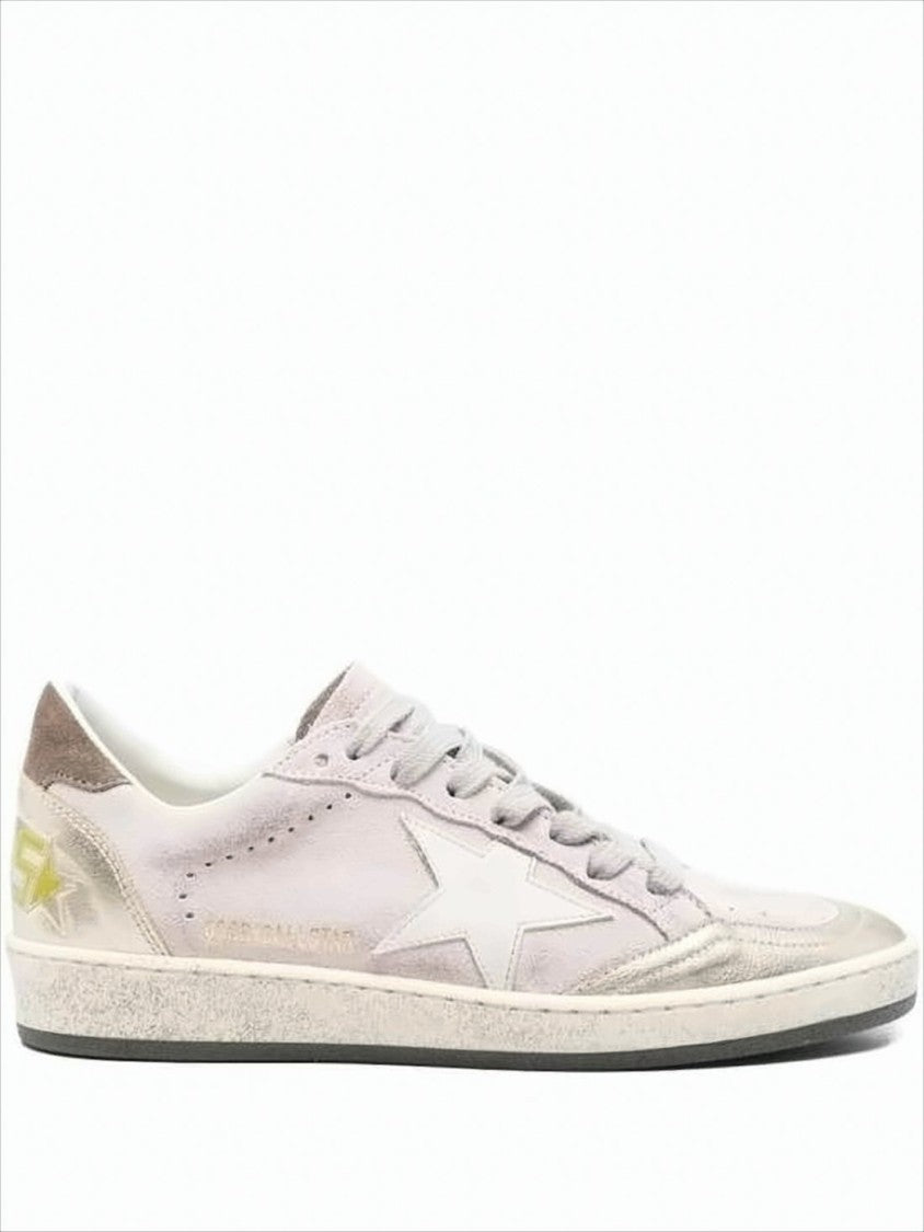 Golden Goose Distressed Suede Low-Top Sneakers With Star Emblem