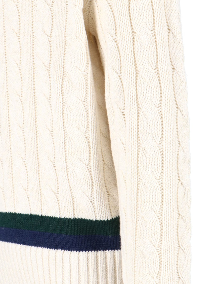 Polo Ralph Lauren Cable-Knit Cricket Sweater Cream