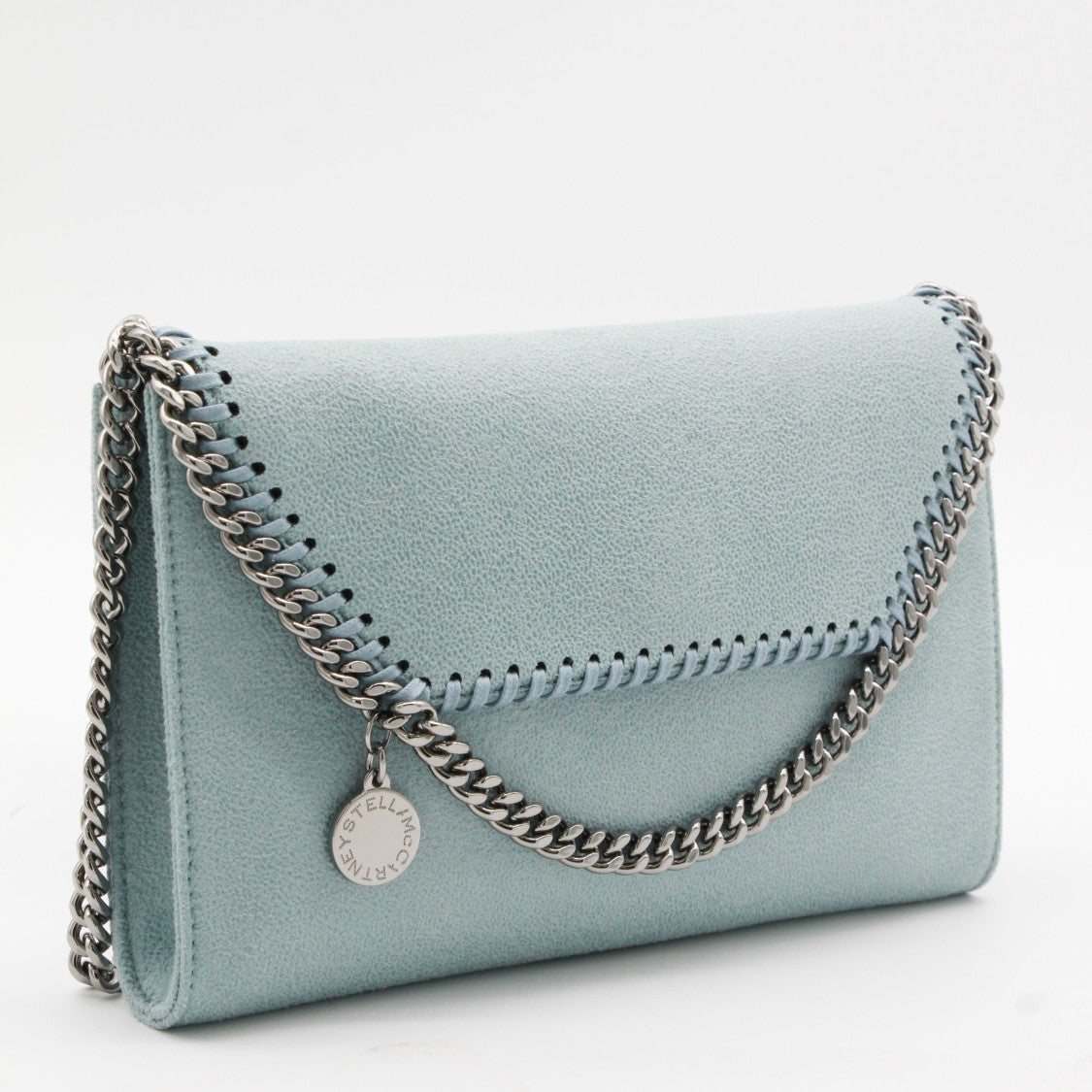 Stella Mccartney Rectangular Bag With Silver-Tone Chain Strap And Whipstitch Detail