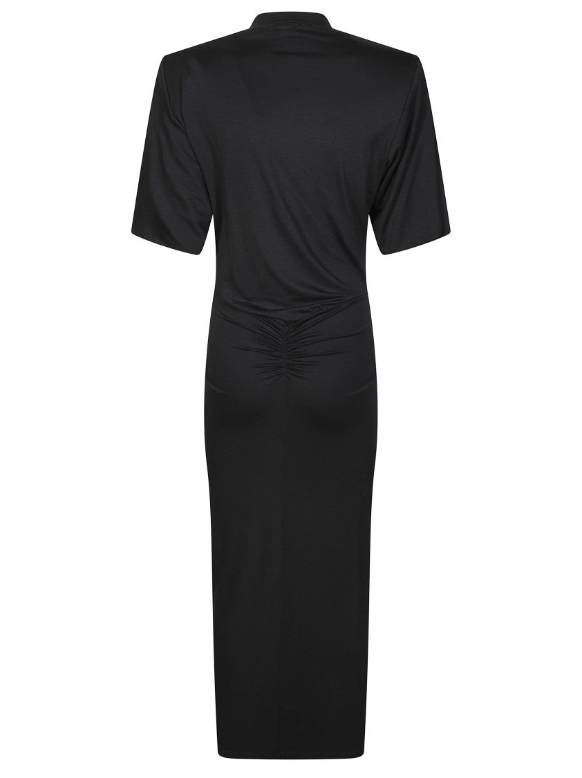 The Andamane Ruched Fitted Center Center Midi Dress