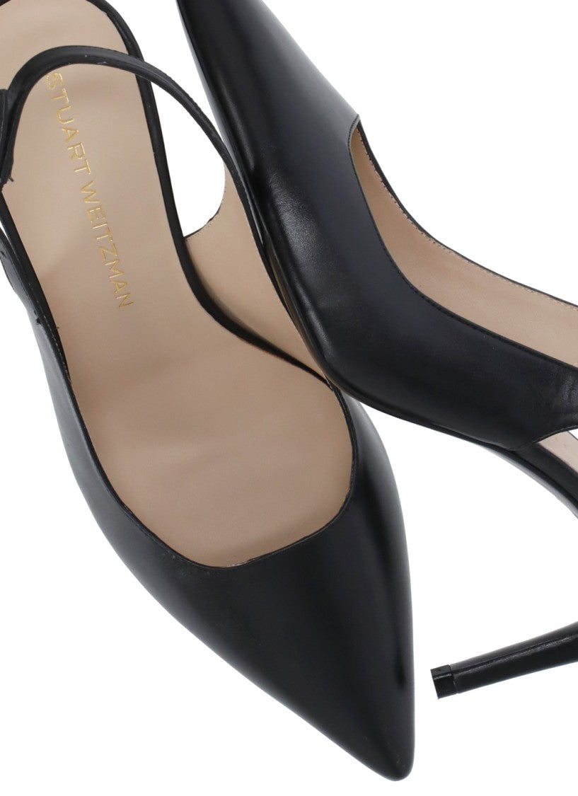 Stuart Weitzman Black Power 75 Slingback Pumps