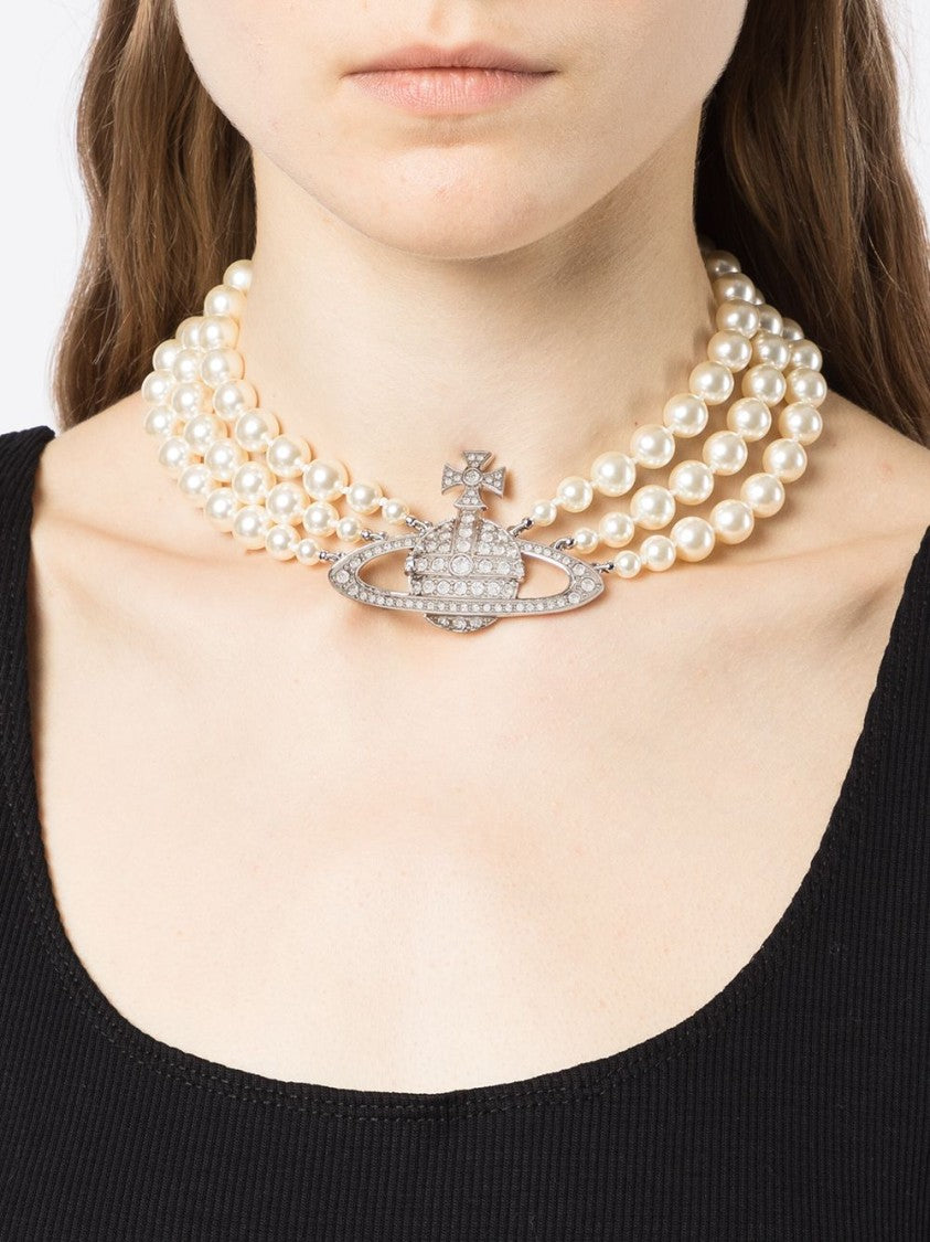 Vivienne Westwood Layered Faux Pearl Necklace