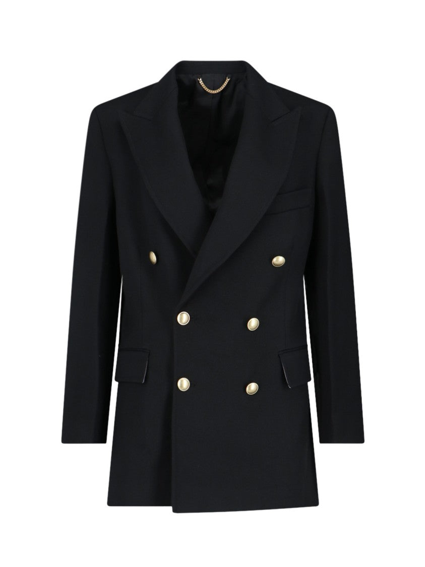 Victoria Beckham Double-Breasted Blazer – Black