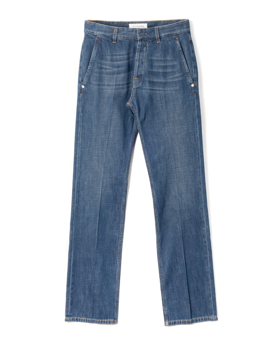 Lanvin Hand-Washed Vintage Straight Fit Denim Pants