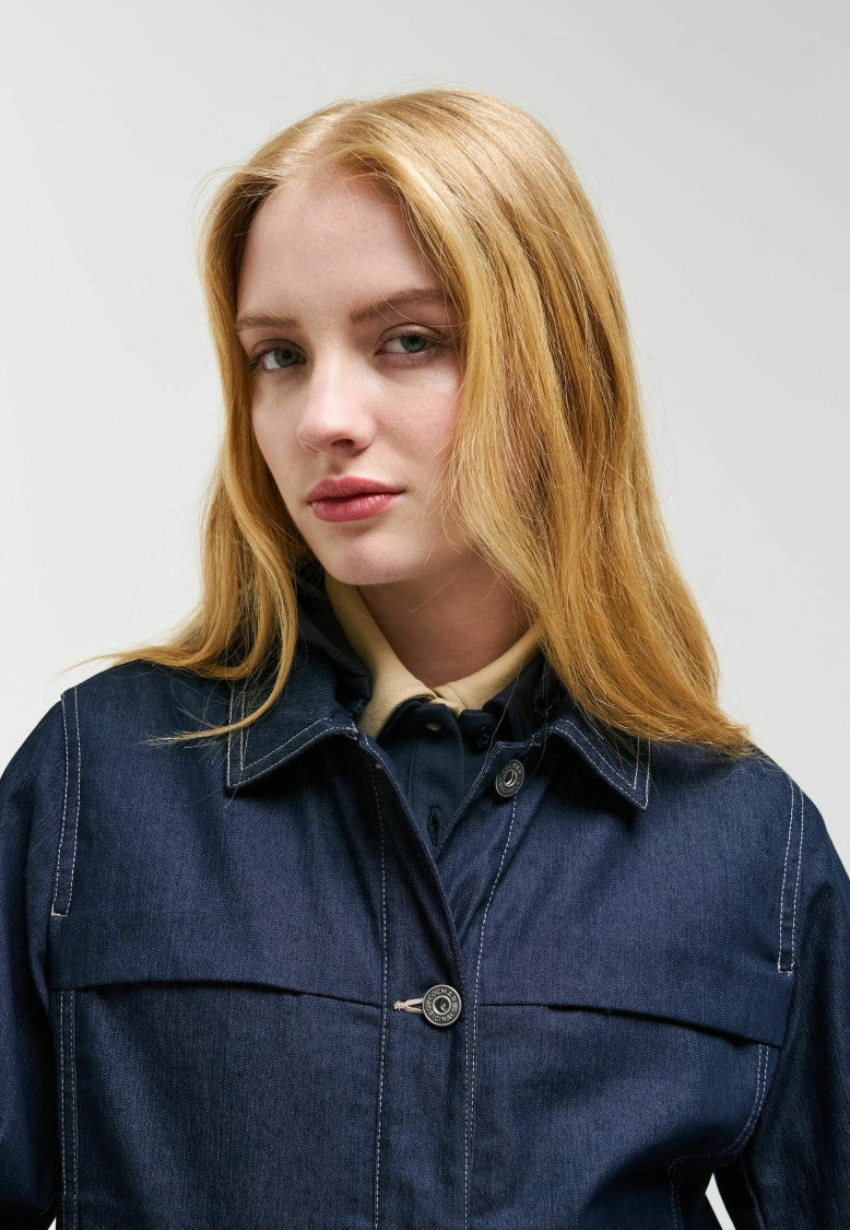 Colmar Navy Blue Hooded Denim Jacket